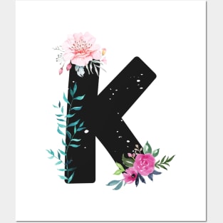 Letter K - Botanical English Alphabet, Name Initial Posters and Art